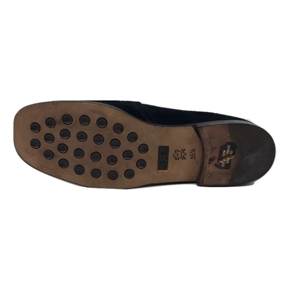 182502 Black Suede Loafer AGL Loafer Flats