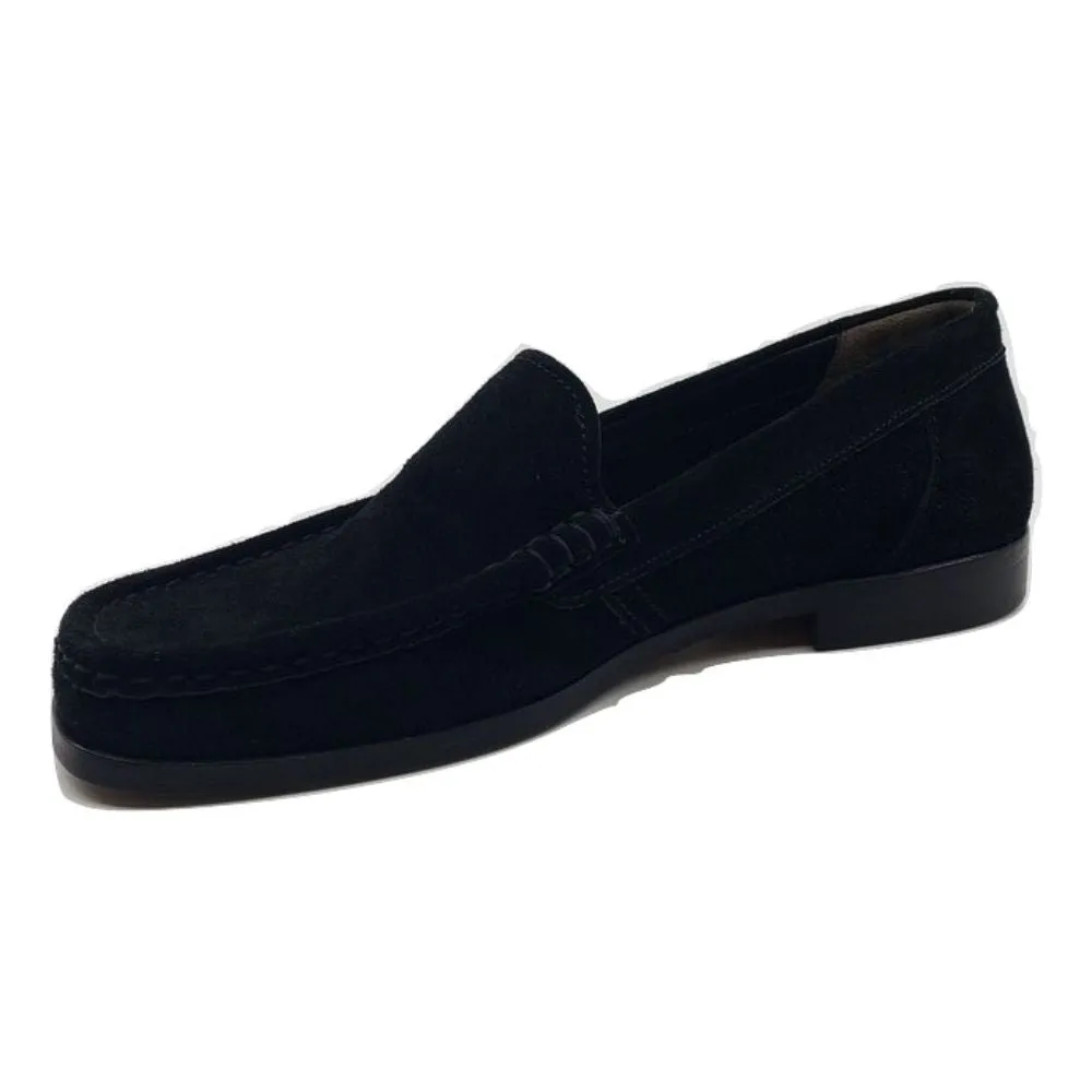 182502 Black Suede Loafer AGL Loafer Flats