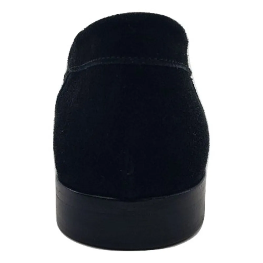 182502 Black Suede Loafer AGL Loafer Flats