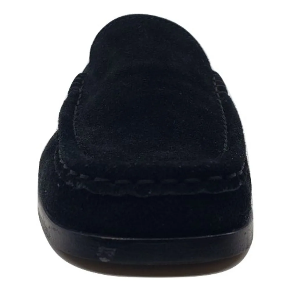 182502 Black Suede Loafer AGL Loafer Flats