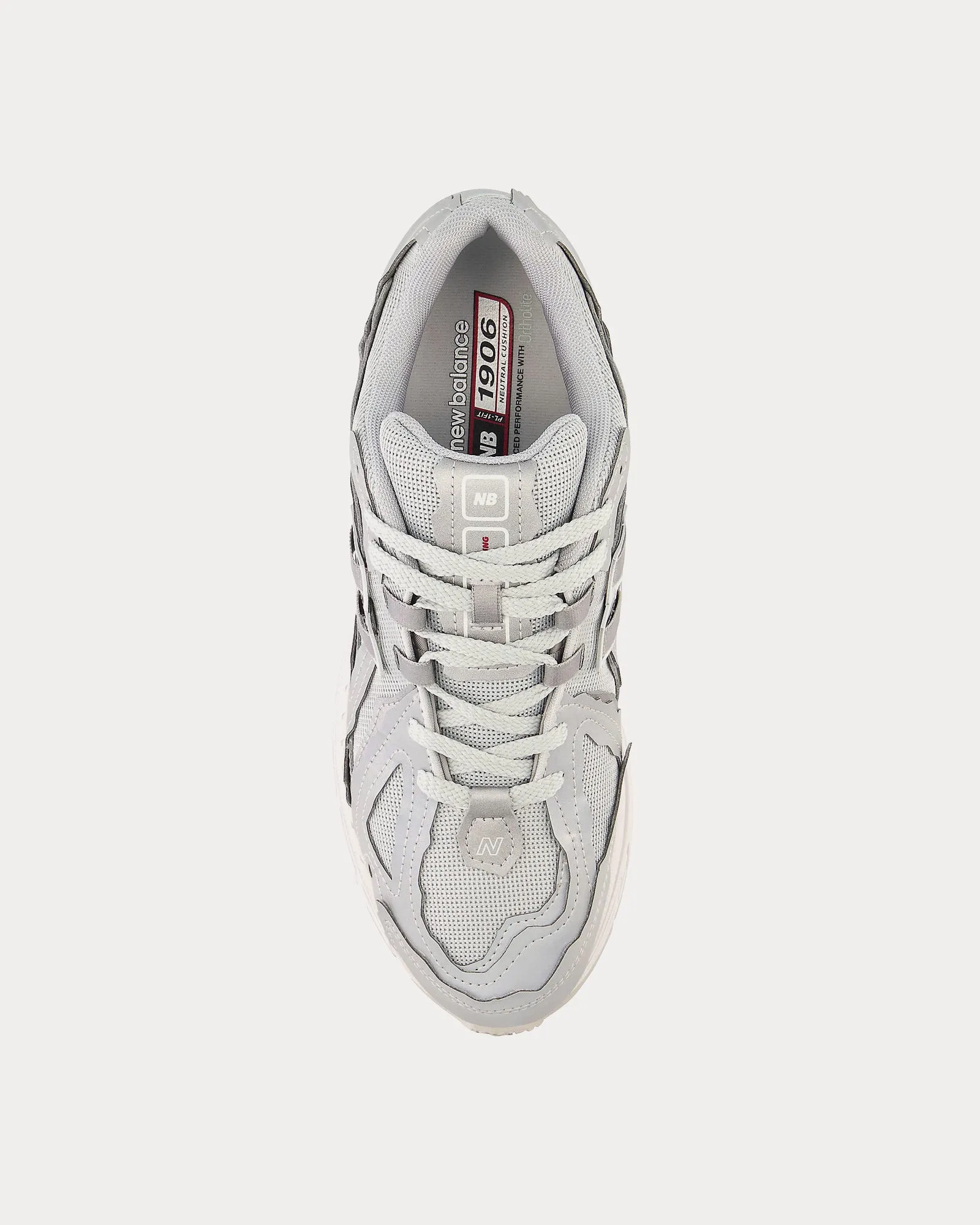1906D Silver Metalic / White / Crimson Low Top Sneakers