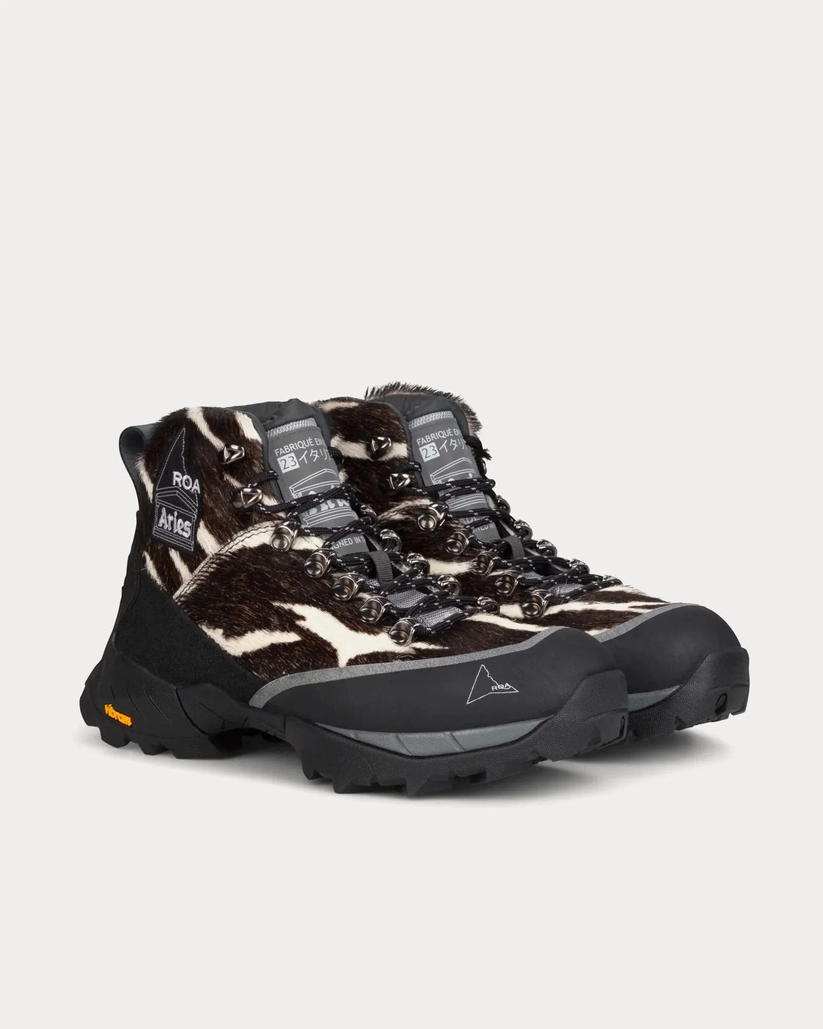 Andreas Zebra Pony Skin Boots