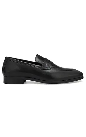 Black Signato Leather Loafers