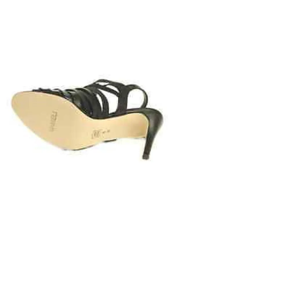 Elana Black Leather Vaneli Sandal