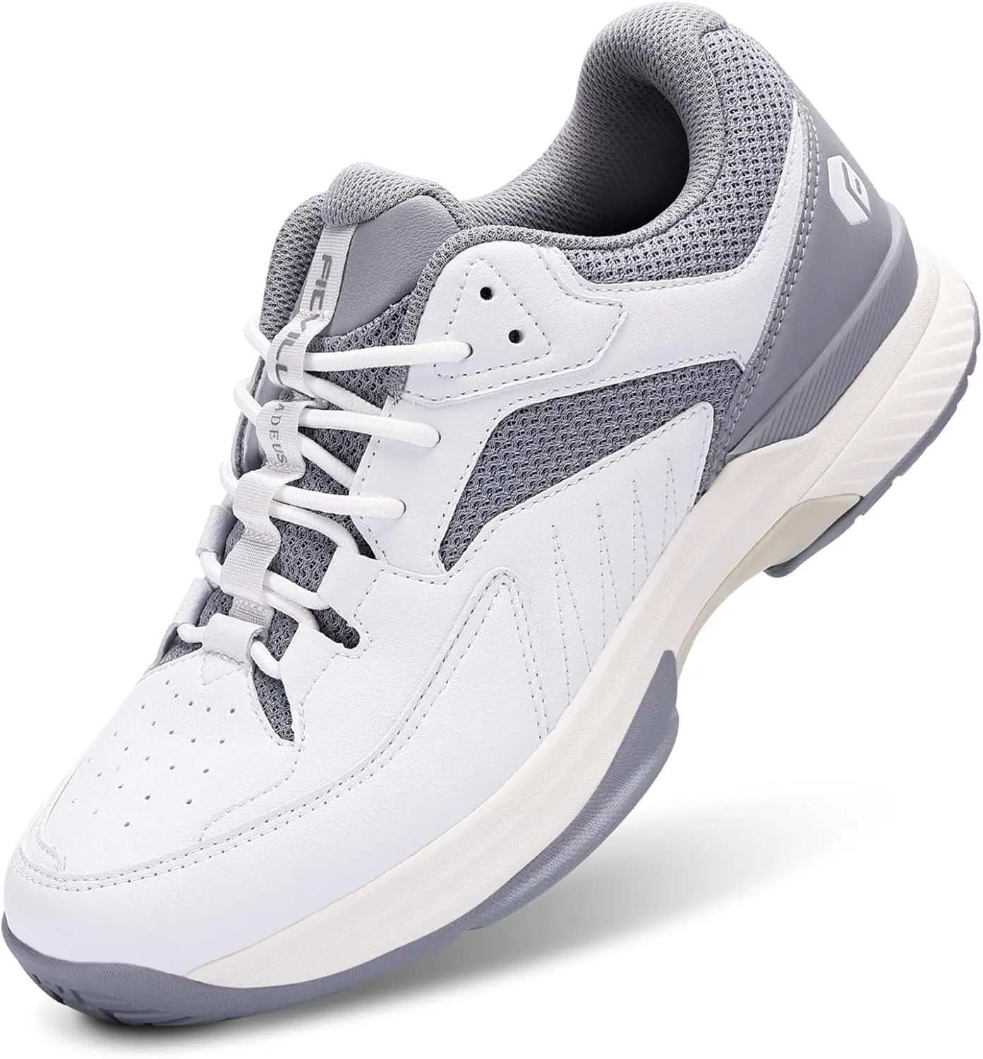 FitVille Men??s Wide Pickleball Shoes All Court Tennis Shoes with Arch Support for Plantar Fasciitis