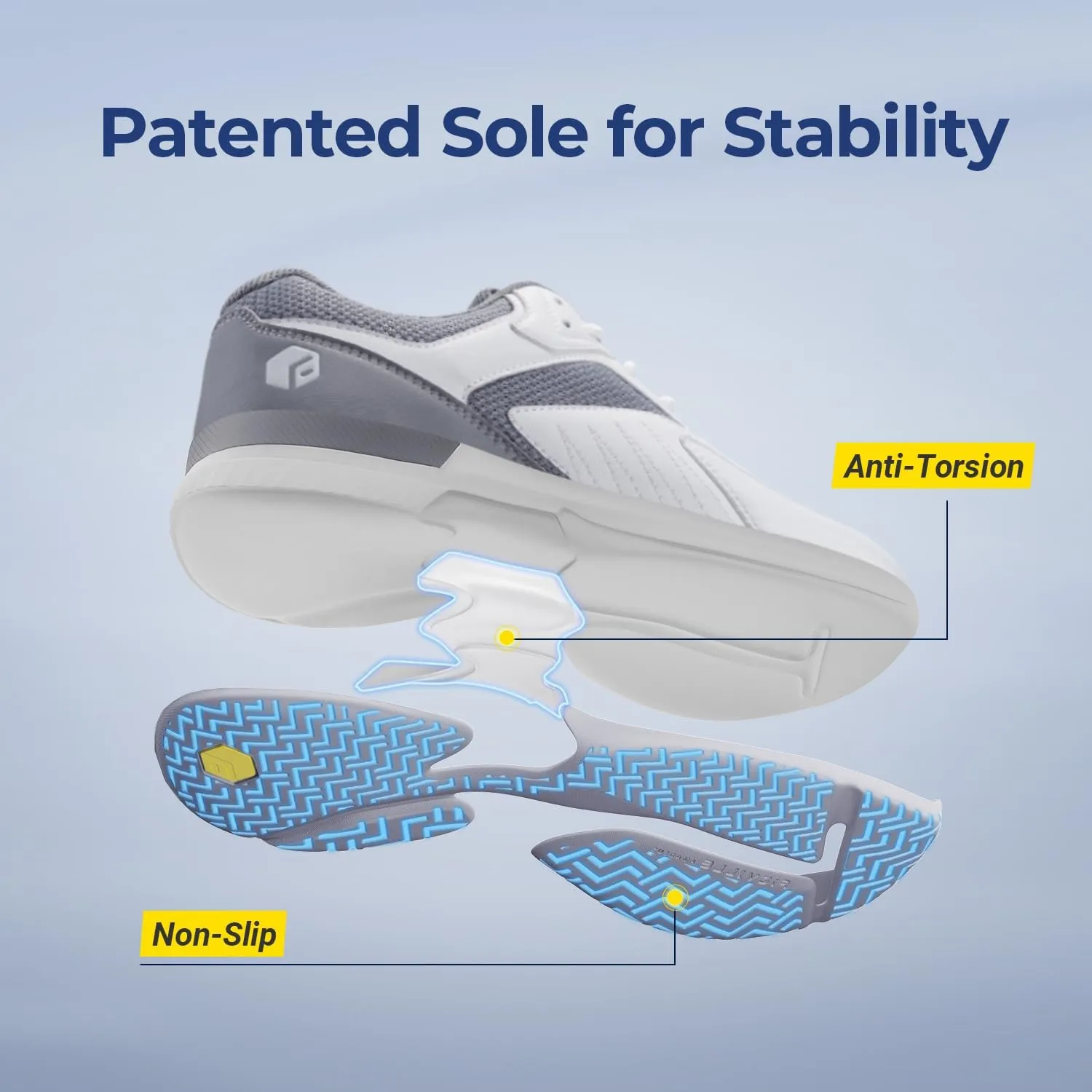 FitVille Men??s Wide Pickleball Shoes All Court Tennis Shoes with Arch Support for Plantar Fasciitis