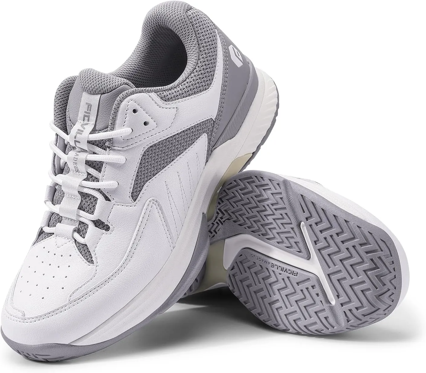 FitVille Men??s Wide Pickleball Shoes All Court Tennis Shoes with Arch Support for Plantar Fasciitis