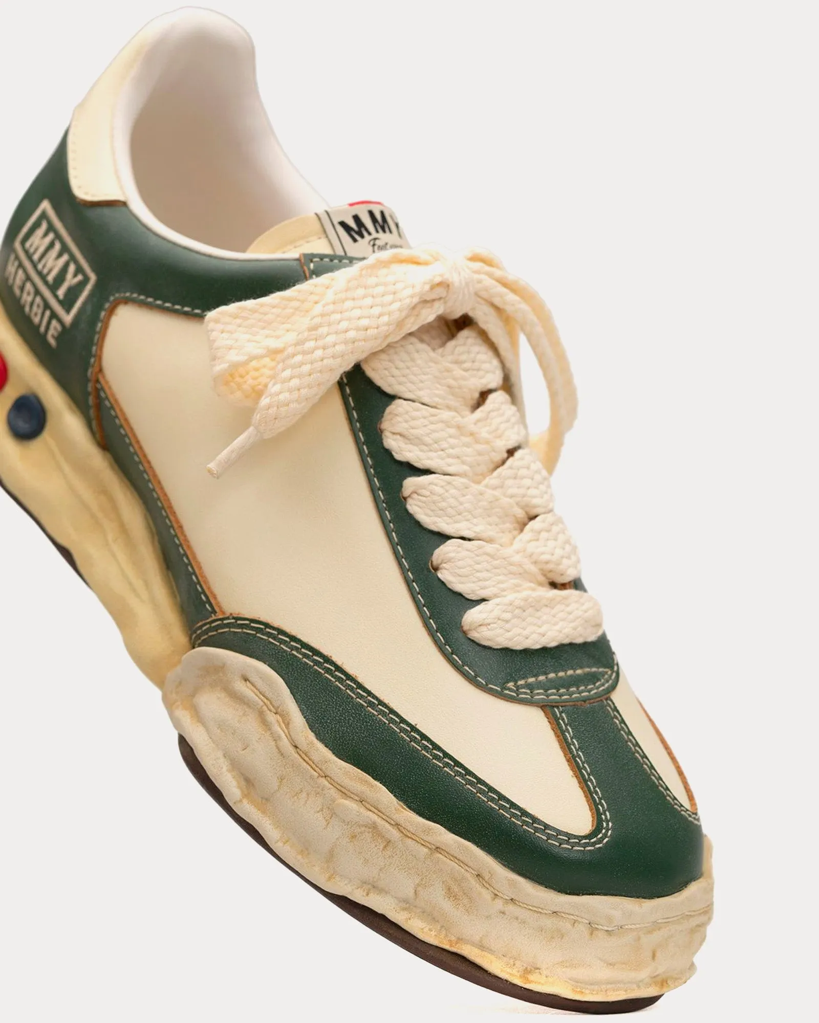 Herbie OG Sole VC Leather Green / White Low Top Sneakers