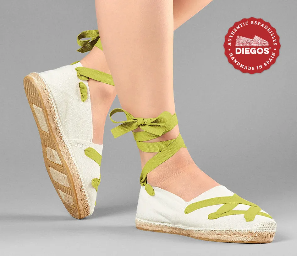 Ivory classic laces espadrilles