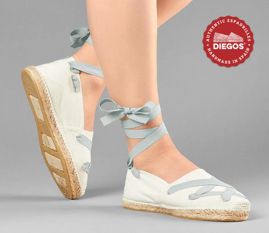 Ivory classic laces espadrilles
