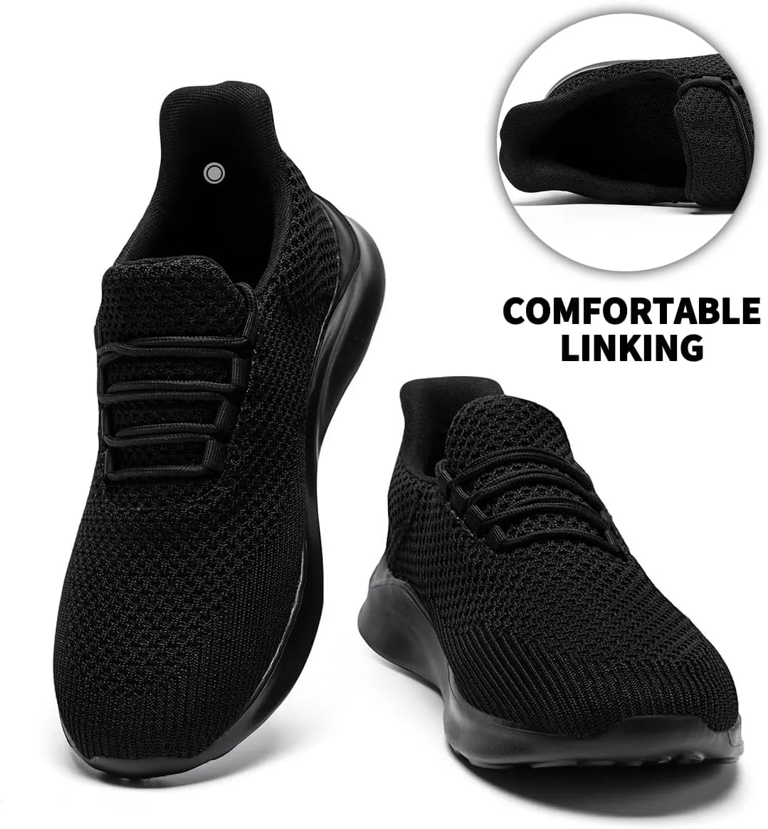 Mens Running Shoes Slip On Sneakers Walking Tennis Shoes Gym Athletic Sports Fashion Casual Breathable