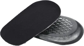 Molain Black Heel Lifts, 1/2 Inch Gel Height Increasing Shoe Inserts Soft Insoles for Uneven Legs Relieve Heel Pain Comfort Half Foot Insoles for Men and Women