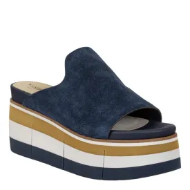NAKED FEET - FLOW in NAVY Wedge Sandals