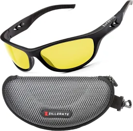 Night Vision Driving Glasses - Anti Glare HD Polarized Yellow Tinted Sunglasses for Men & Women