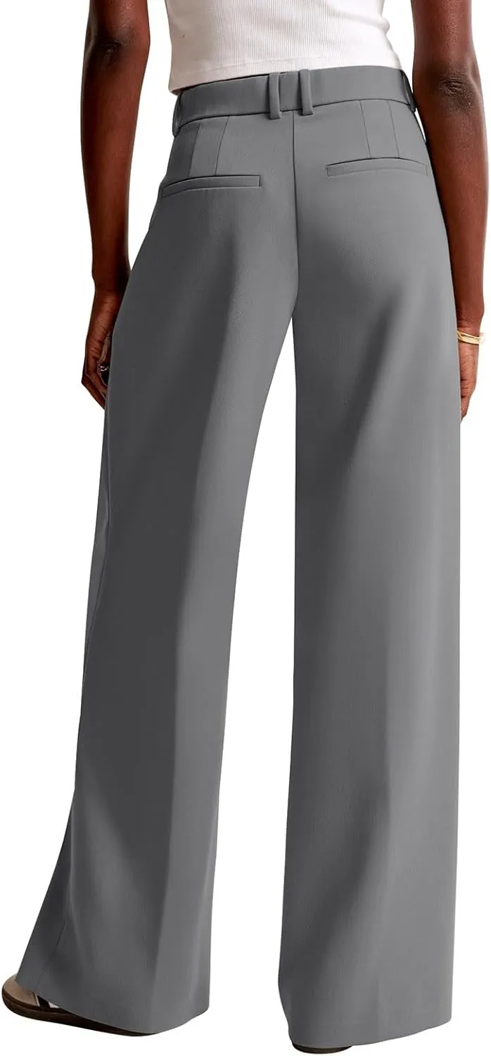 NIMIN Women Wide Leg Pants High Waisted Casual Work Trousers Business Dress Pants with Pockets