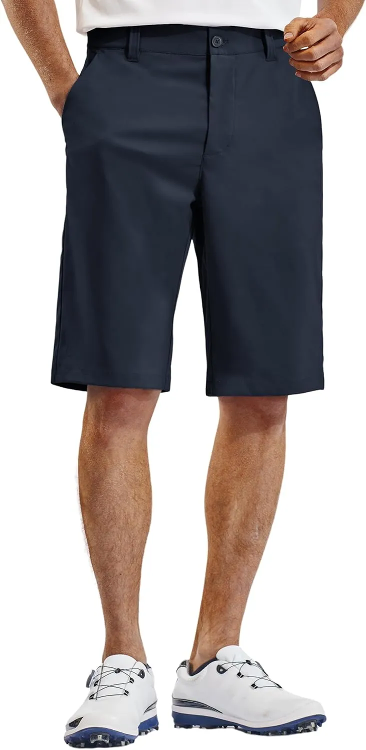 PULI Mens Golf Hiking Shorts Lightweight Casual Dress 12" Inseam Work Stretch Travel Hybrid Quick Drying with Pockets
