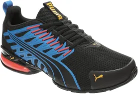 PUMA Voltaic EVO Jr Boys' Youth Running, 7 M US Big Kid, Black-Saffron-Blue
