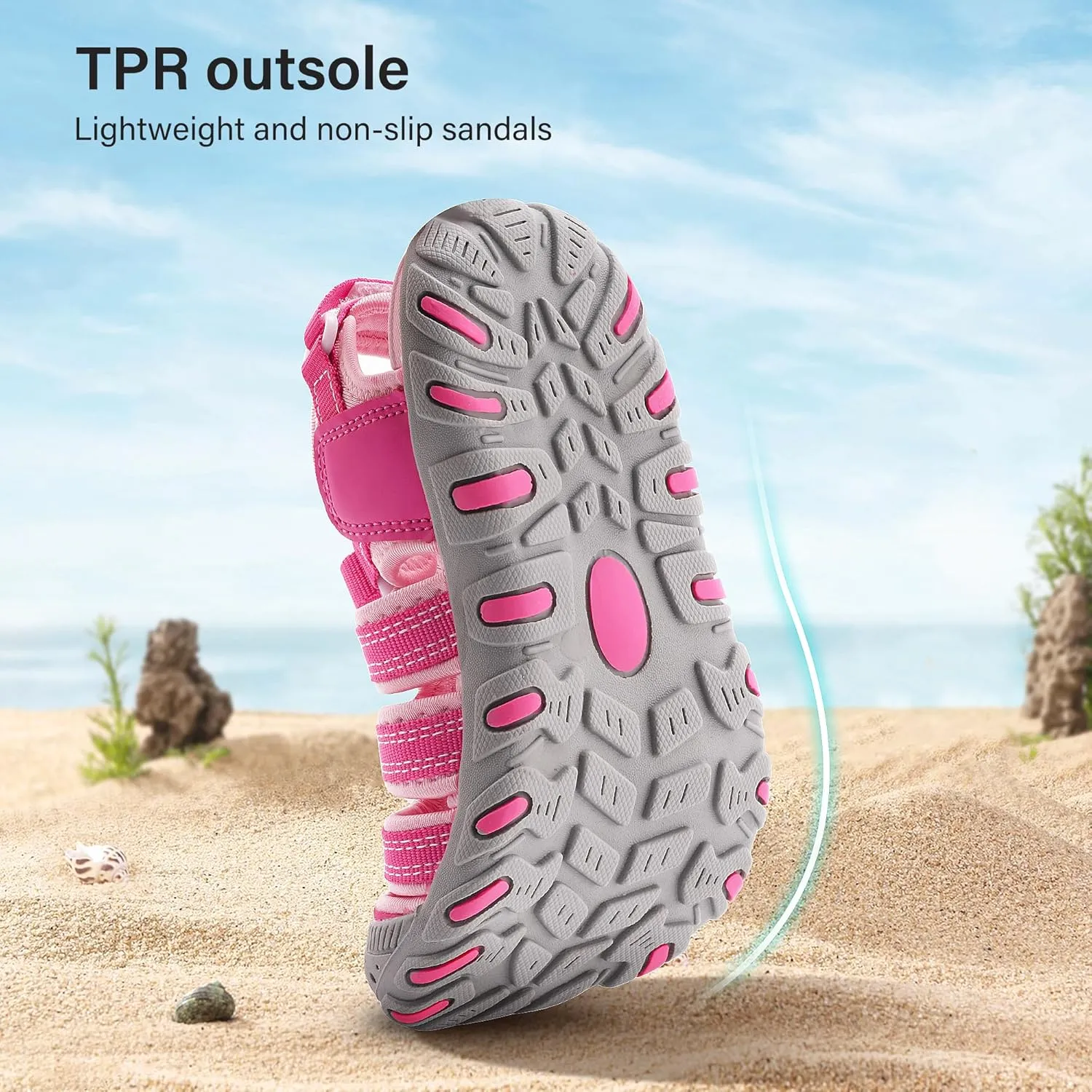 Stelle Boys Girls Sport Water Sandals Kids Summer Outdoor Beach Hiking Closed-Toe Athletic Shoes for Toddler/Little/Big Kids