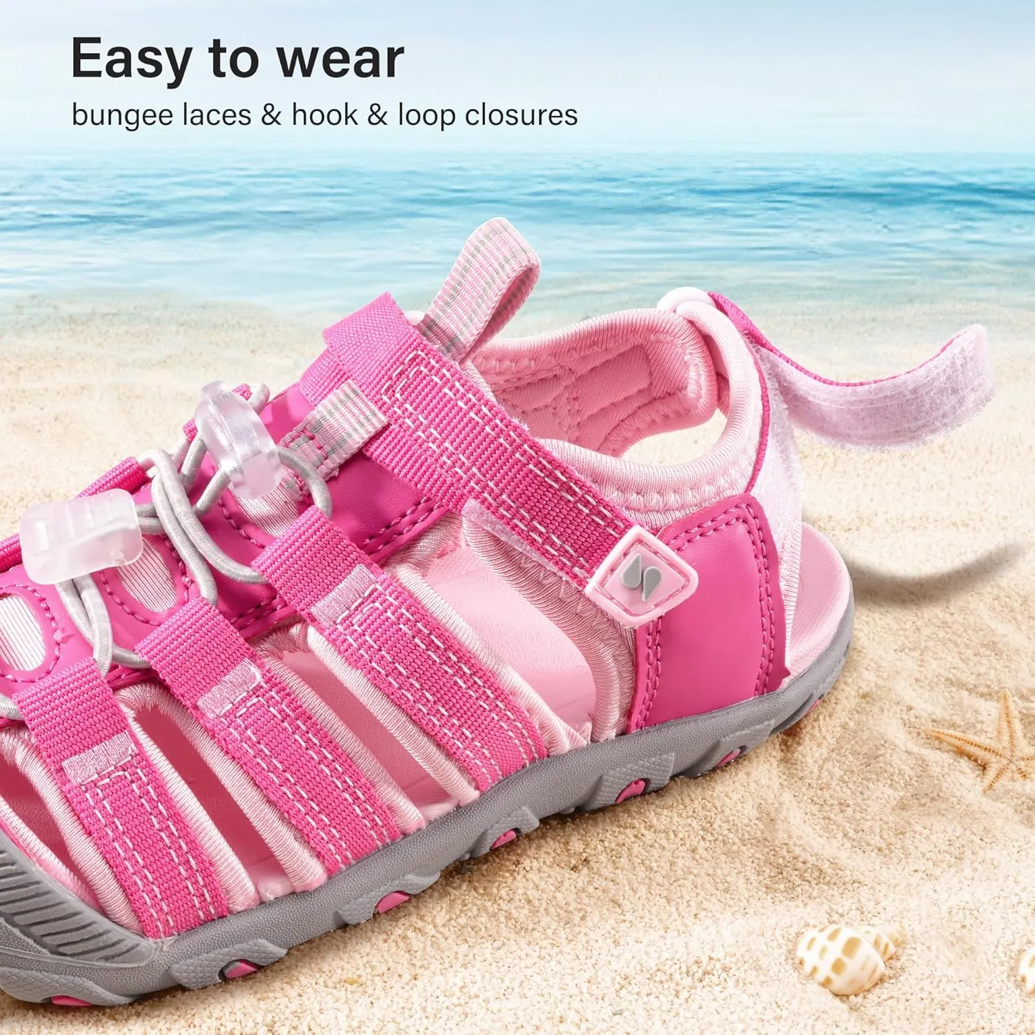 Stelle Boys Girls Sport Water Sandals Kids Summer Outdoor Beach Hiking Closed-Toe Athletic Shoes for Toddler/Little/Big Kids
