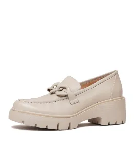 Unnay Almond Leather Heeled Loafers