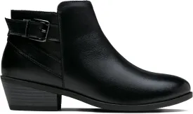 Vepose Women's Short Ankle Boots Low Heel, Western Cutout Perforated Booties