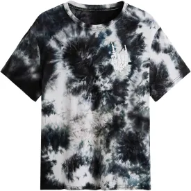 Verdusa Men's Tie Dye Short Sleeve Round Neck Graphic Tee Tops