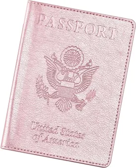 VIDIVICI Passport Wallet For Women,Passport Holder For Women-Gold Rose